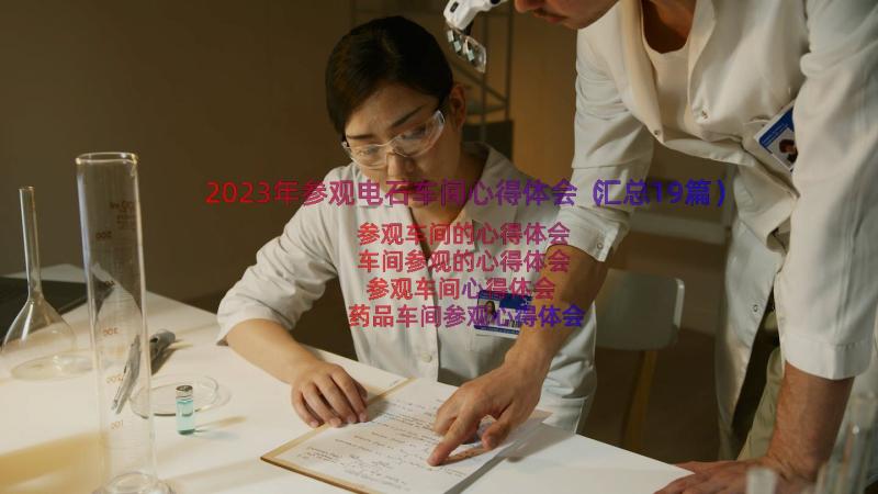 2023年参观电石车间心得体会（汇总19篇）