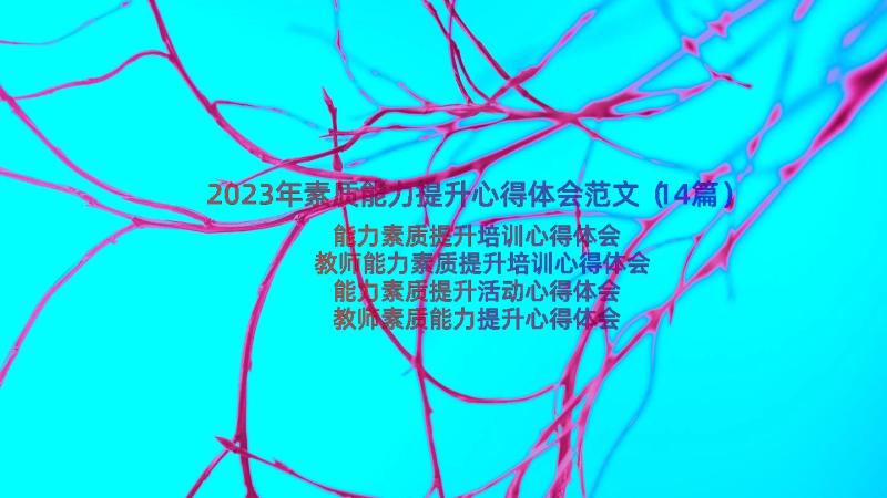 2023年素质能力提升心得体会范文（14篇）