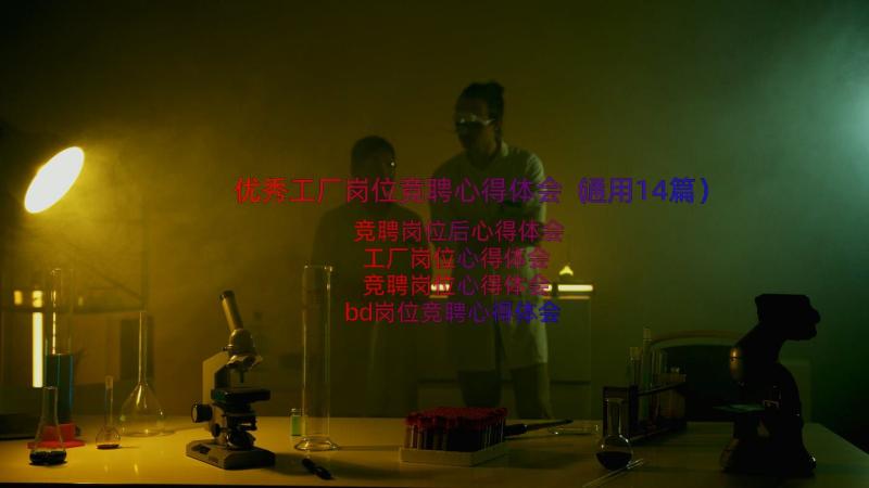 优秀工厂岗位竞聘心得体会（通用14篇）