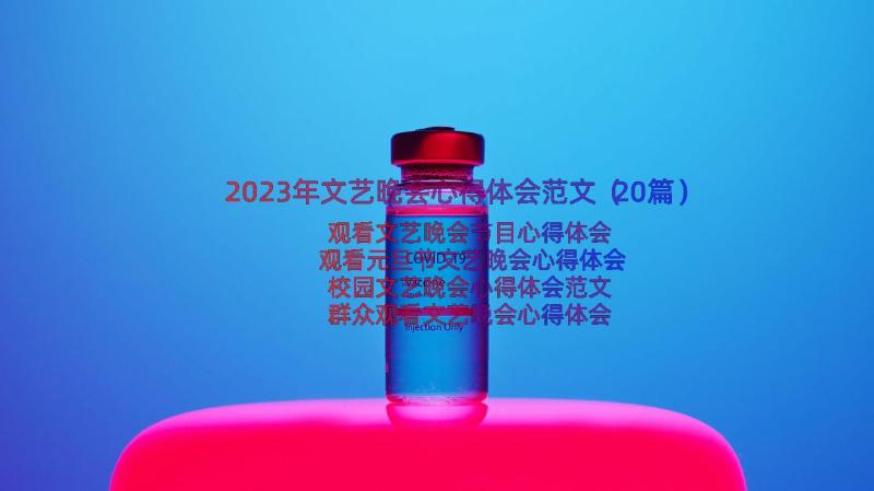 2023年文艺晚会心得体会范文（20篇）