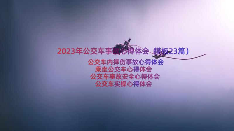 2023年公交车事故心得体会（模板23篇）