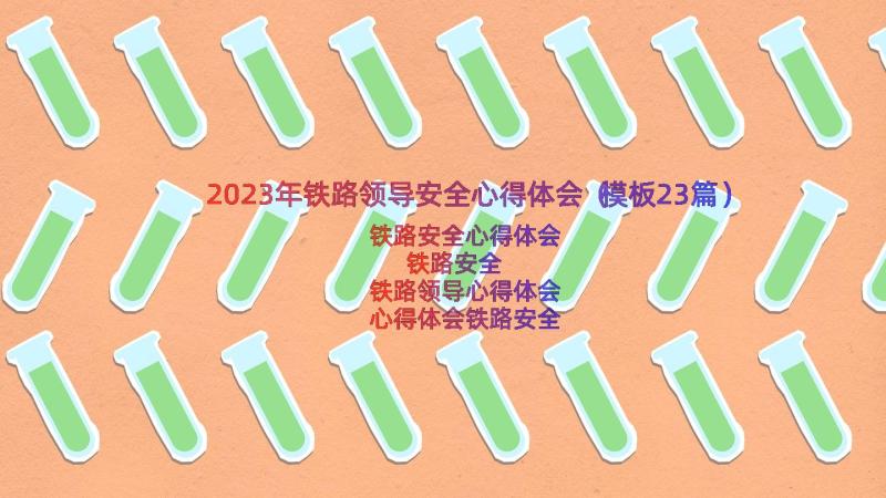 2023年铁路领导安全心得体会（模板23篇）