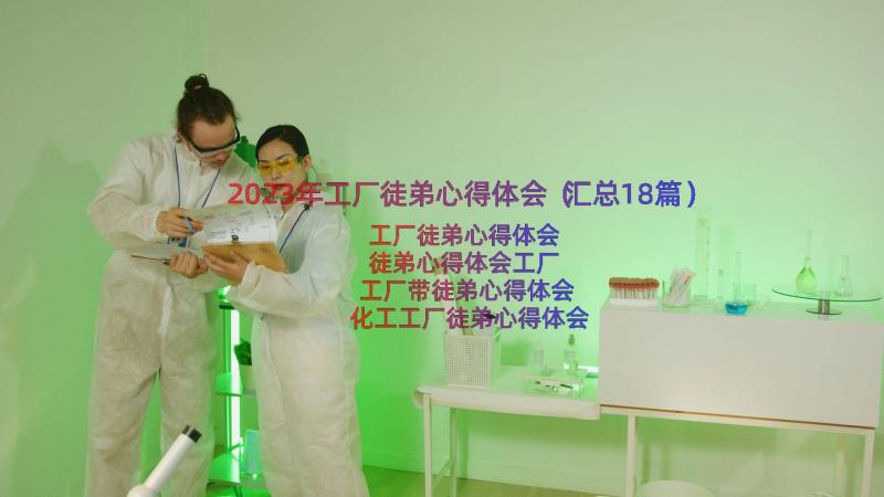 2023年工厂徒弟心得体会（汇总18篇）