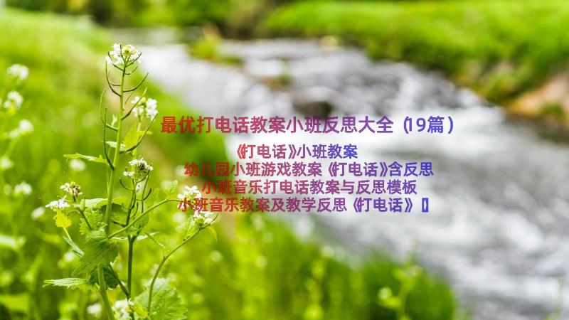 最优打电话教案小班反思大全（19篇）