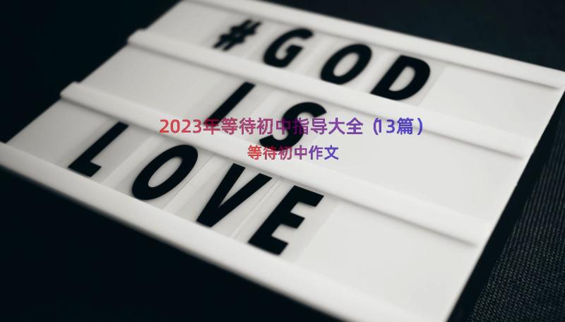 2023年等待初中指导大全（13篇）