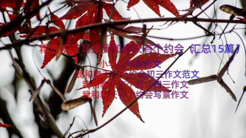 精选初三写景我和春天有个约会（汇总15篇）