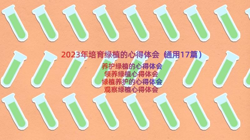 2023年培育绿植的心得体会（通用17篇）