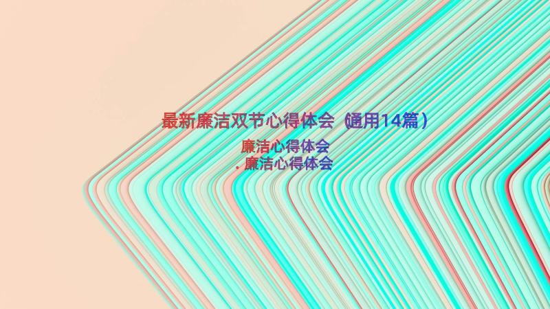 最新廉洁双节心得体会（通用14篇）