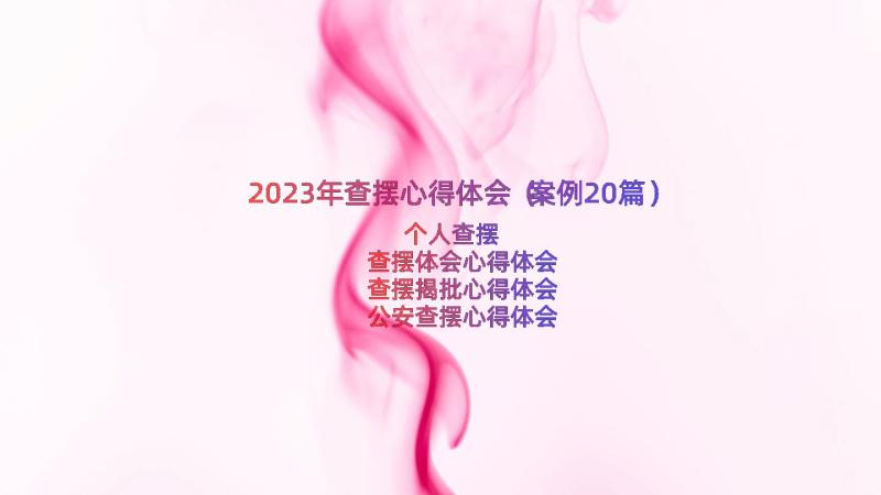 2023年查摆心得体会（案例20篇）