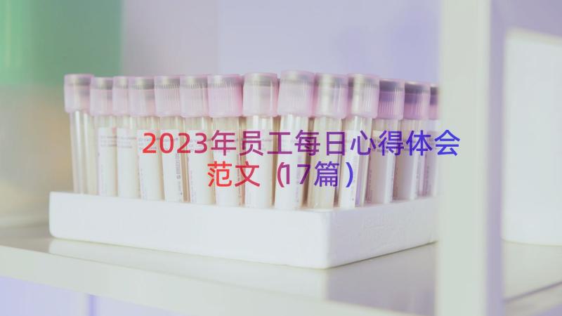 2023年员工每日心得体会范文（17篇）