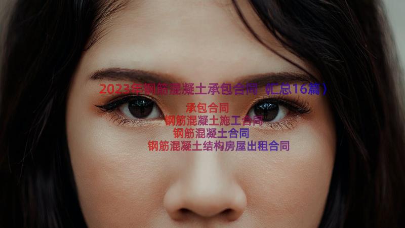 2023年钢筋混凝土承包合同（汇总16篇）