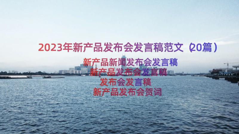 2023年新产品发布会发言稿范文（20篇）