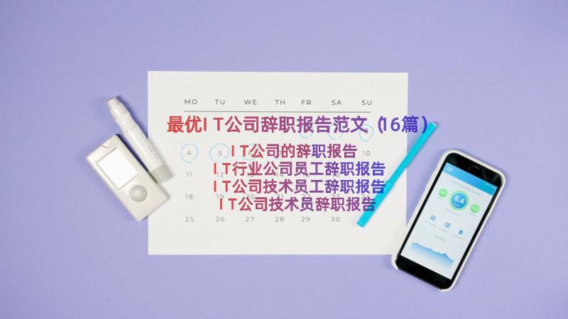 最优IT公司辞职报告范文（16篇）