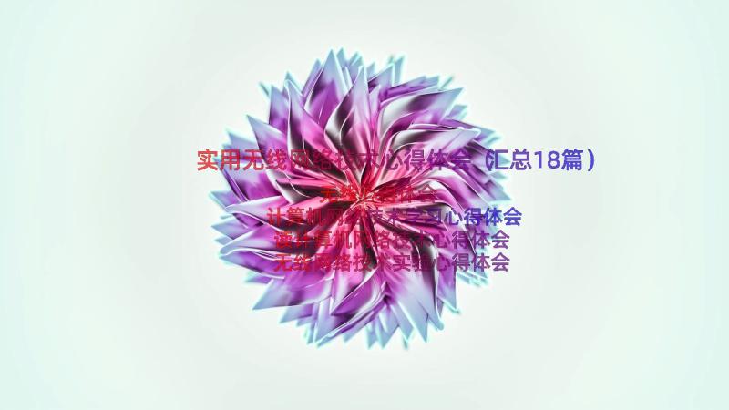 实用无线网络技术心得体会（汇总18篇）