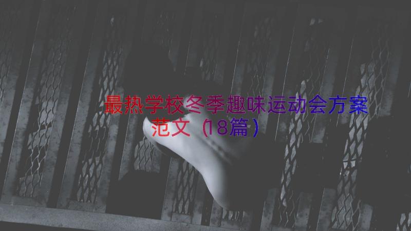 最热学校冬季趣味运动会方案范文（18篇）