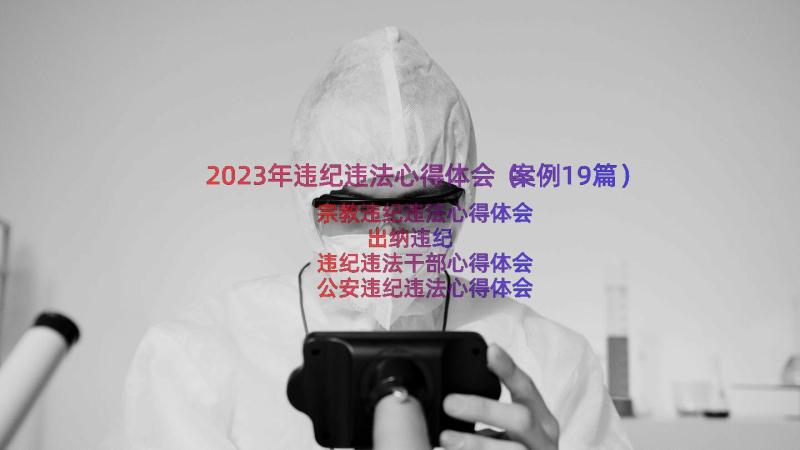 2023年违纪违法心得体会（案例19篇）