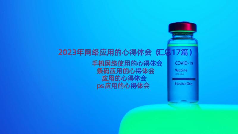 2023年网络应用的心得体会（汇总17篇）