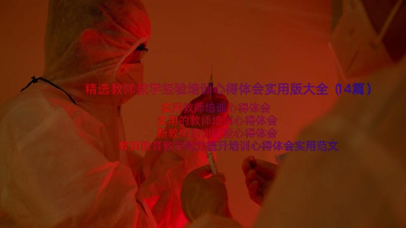 精选教师教学经验培训心得体会实用版大全（14篇）