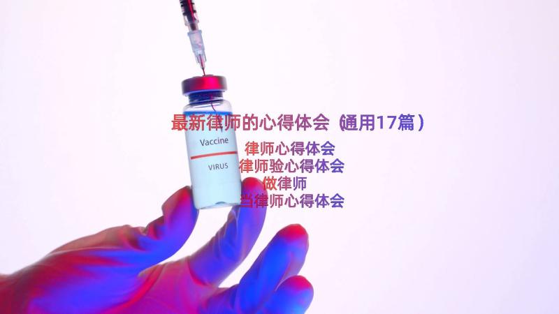 最新律师的心得体会（通用17篇）