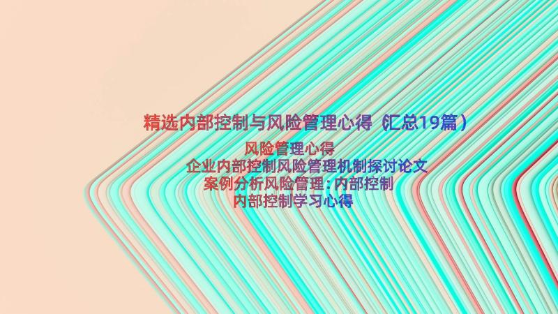 精选内部控制与风险管理心得（汇总19篇）