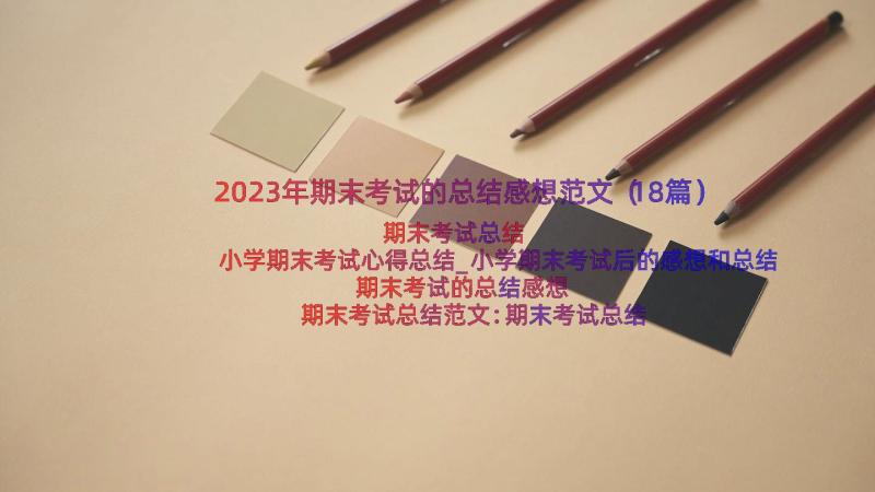 2023年期末考试的总结感想范文（18篇）