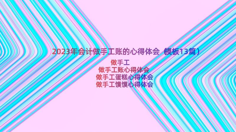 2023年会计做手工账的心得体会（模板13篇）