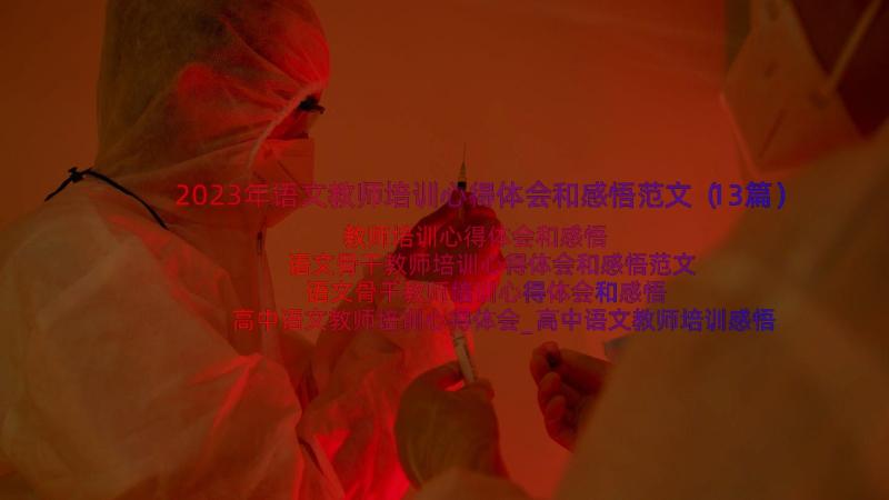 2023年语文教师培训心得体会和感悟范文（13篇）