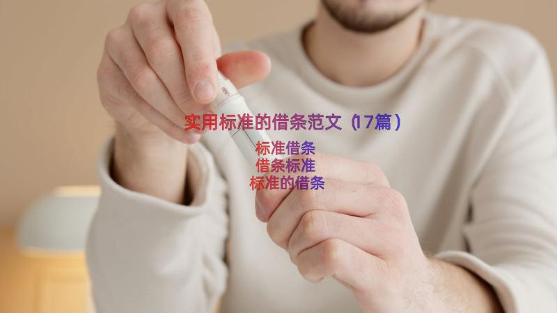 实用标准的借条范文（17篇）