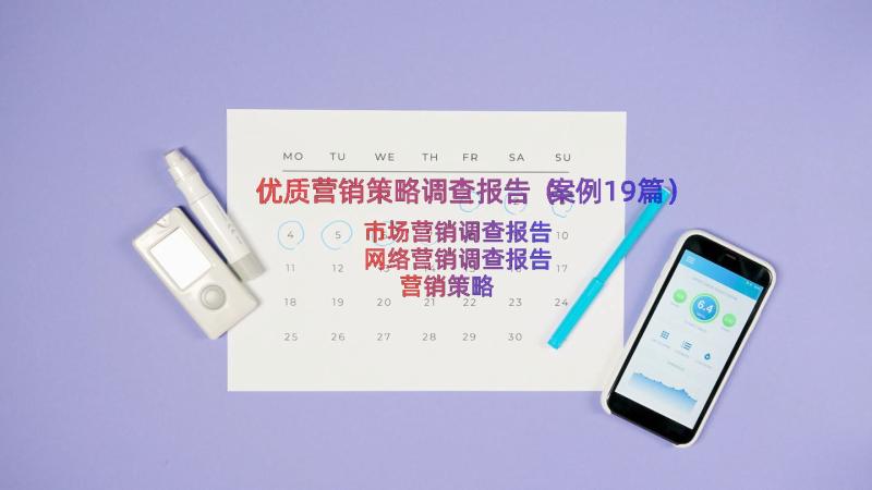 优质营销策略调查报告（案例19篇）