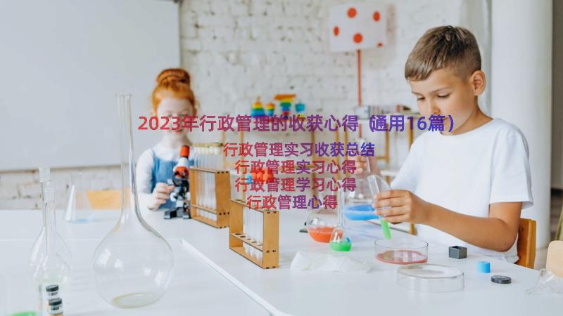 2023年行政管理的收获心得（通用16篇）