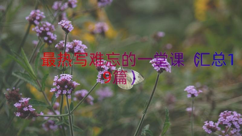 最热写难忘的一堂课（汇总19篇）