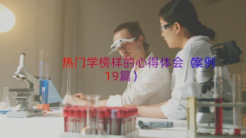 热门学榜样的心得体会（案例19篇）