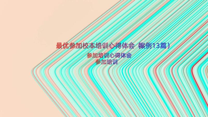 最优参加校本培训心得体会（案例13篇）