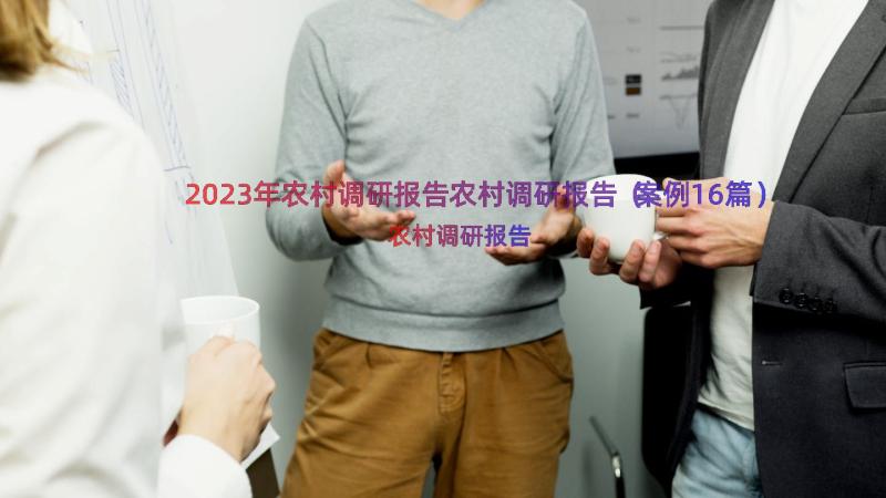 2023年农村调研报告农村调研报告（案例16篇）