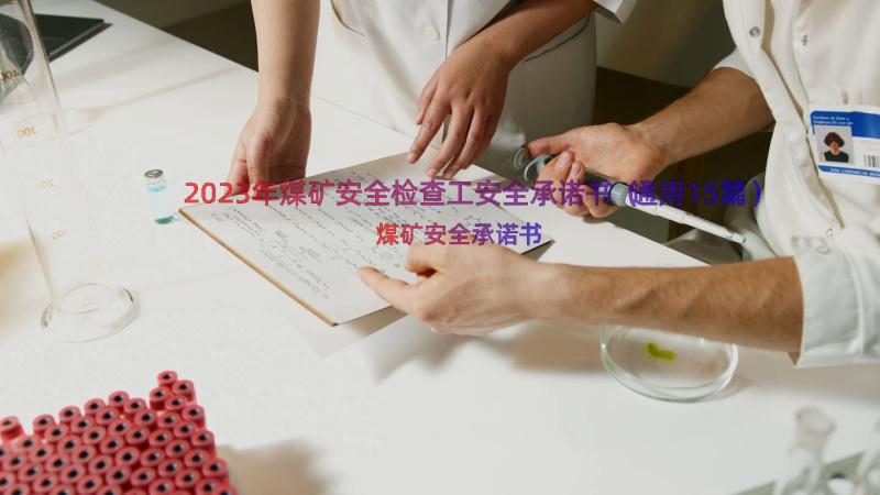 2023年煤矿安全检查工安全承诺书（通用15篇）