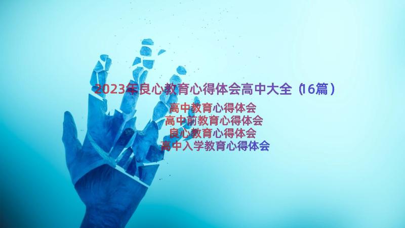 2023年良心教育心得体会高中大全（16篇）