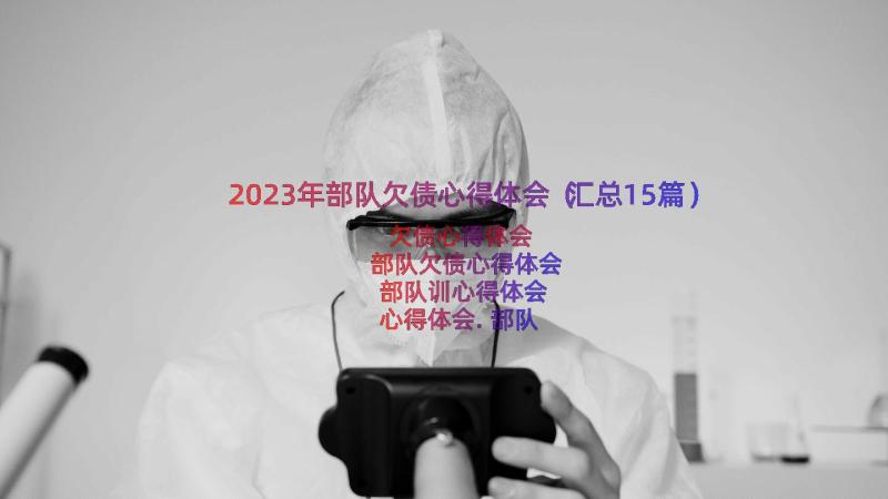 2023年部队欠债心得体会（汇总15篇）