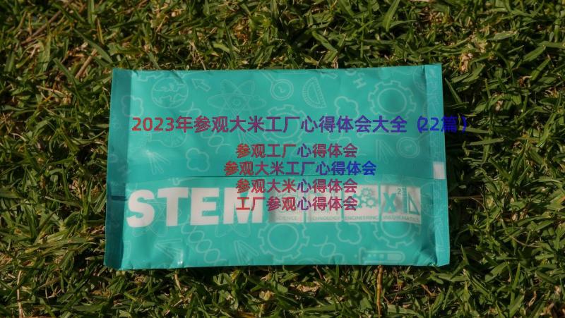 2023年参观大米工厂心得体会大全（22篇）