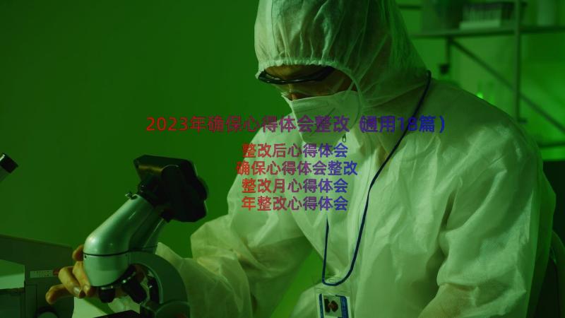 2023年确保心得体会整改（通用18篇）