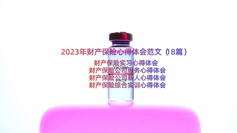 2023年财产保险心得体会范文（18篇）