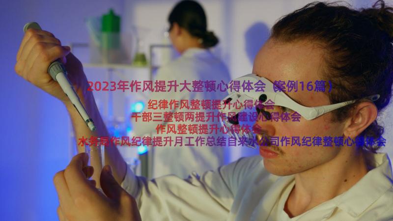 2023年作风提升大整顿心得体会（案例16篇）