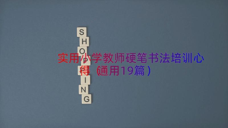 实用小学教师硬笔书法培训心得（通用19篇）