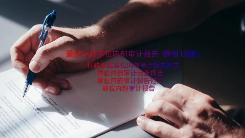 最热行政单位内部审计报告（通用18篇）