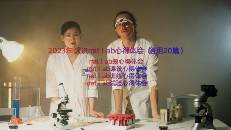 2023年认识matlab心得体会（通用20篇）