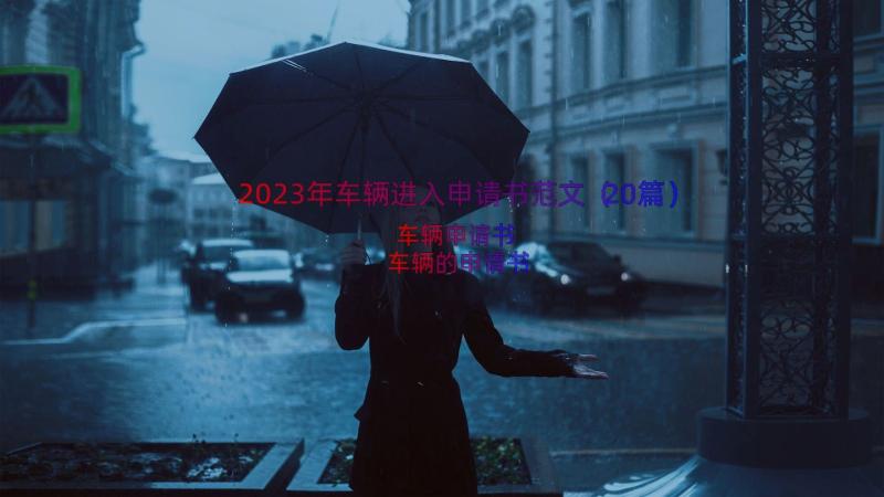 2023年车辆进入申请书范文（20篇）