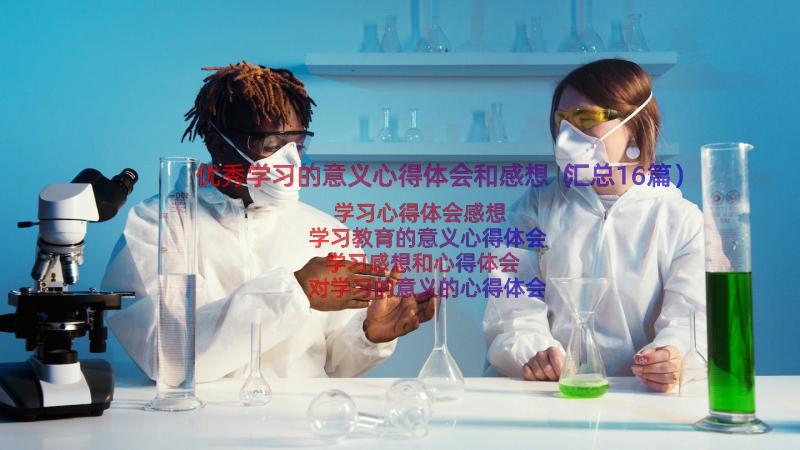 优秀学习的意义心得体会和感想（汇总16篇）