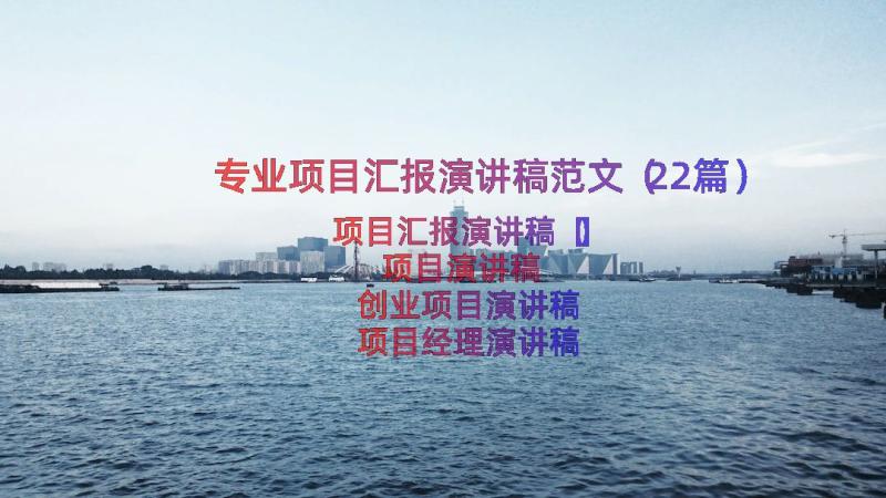 专业项目汇报演讲稿范文（22篇）