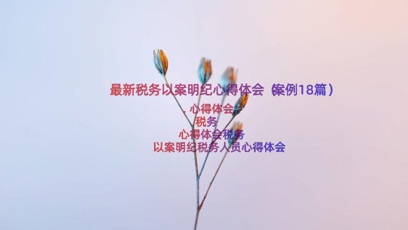 最新税务以案明纪心得体会（案例18篇）