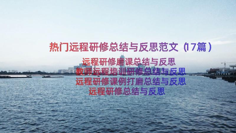 热门远程研修总结与反思范文（17篇）