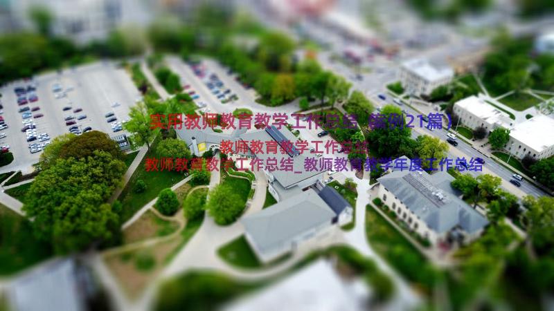 实用教师教育教学工作总结（案例21篇）